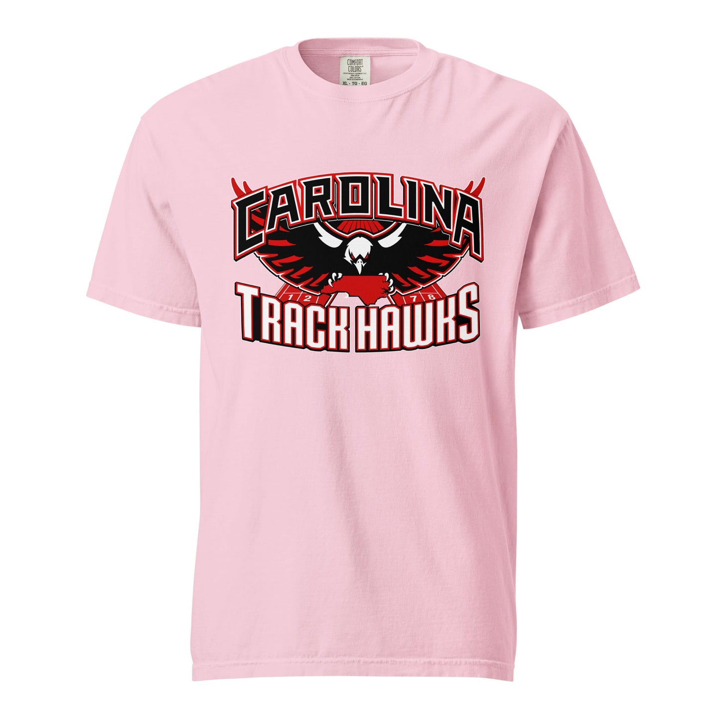 Signature | Comfort Colors T-Shirt | Carolina track Hawks | Emblem Logo