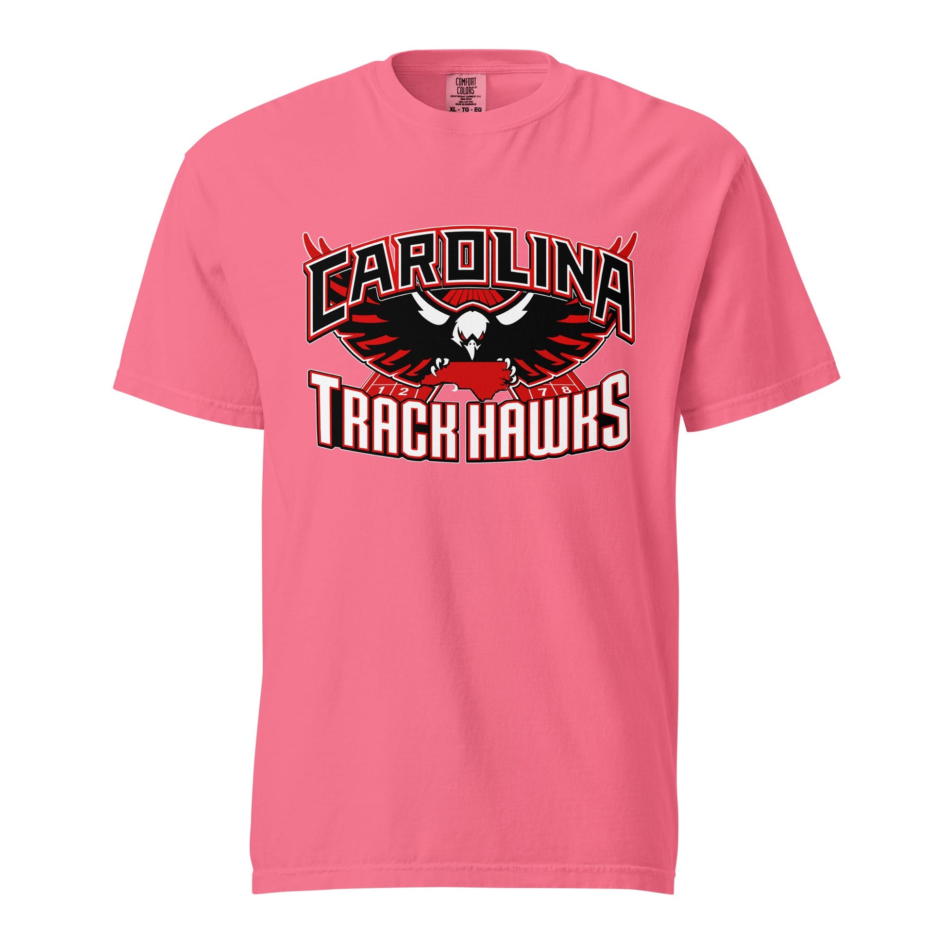 Signature | Comfort Colors T-Shirt | Carolina track Hawks | Emblem Logo