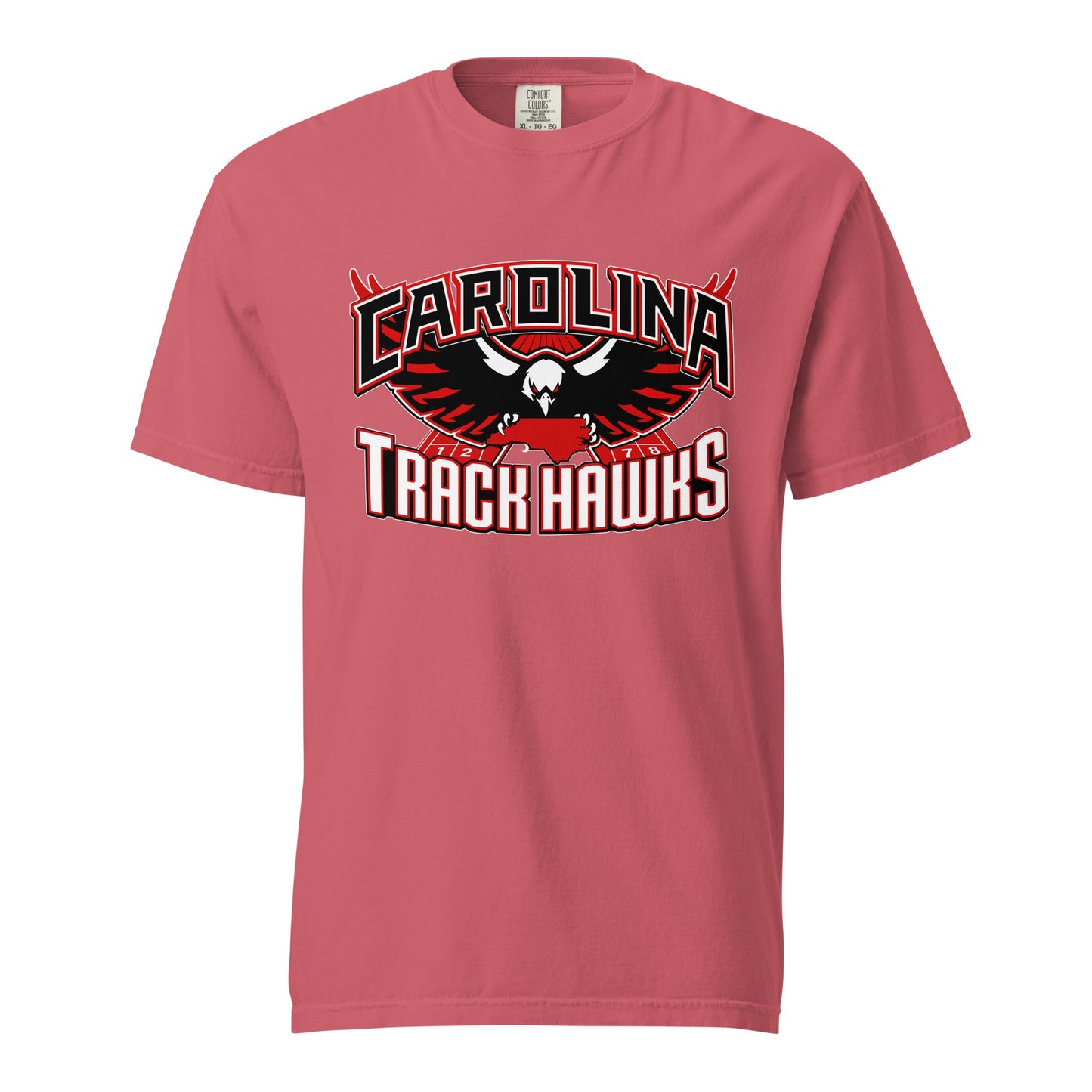 Signature | Comfort Colors T-Shirt | Carolina track Hawks | Emblem Logo
