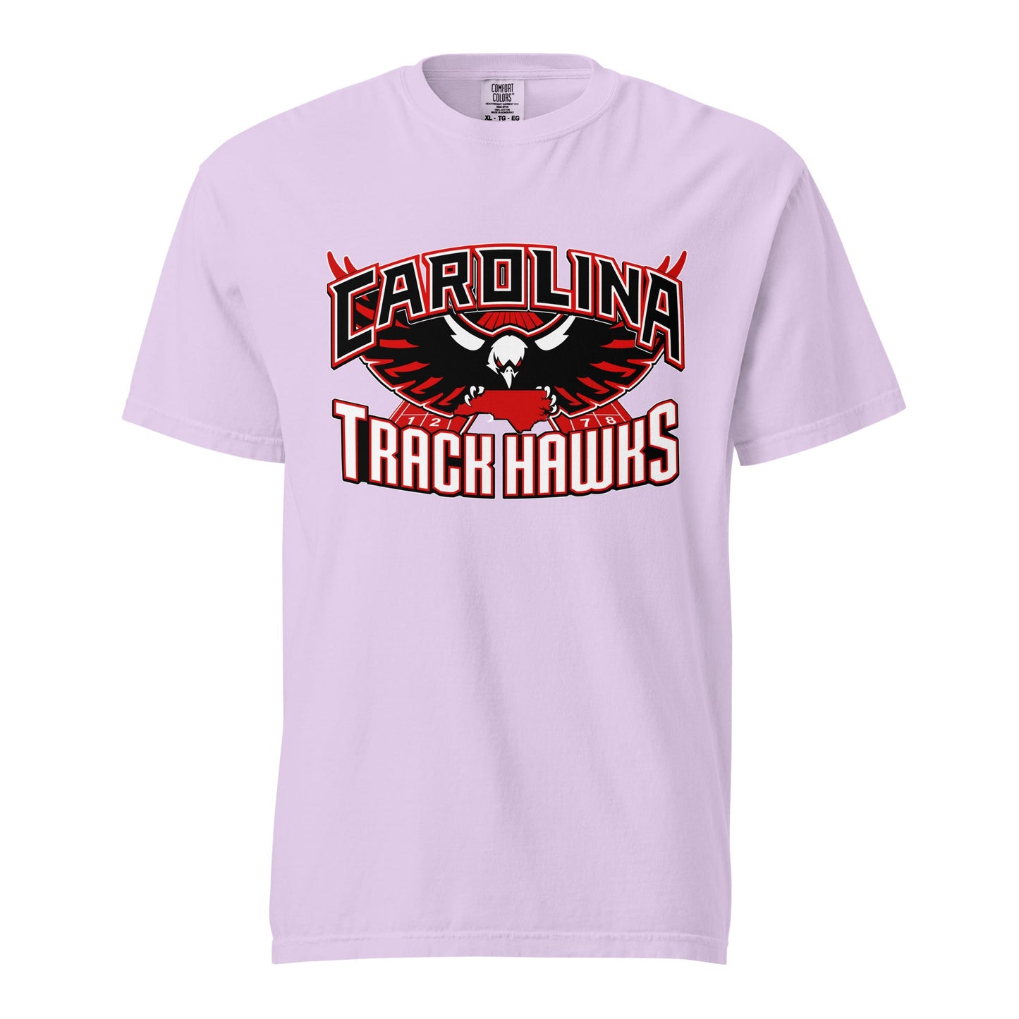 Signature | Comfort Colors T-Shirt | Carolina track Hawks | Emblem Logo