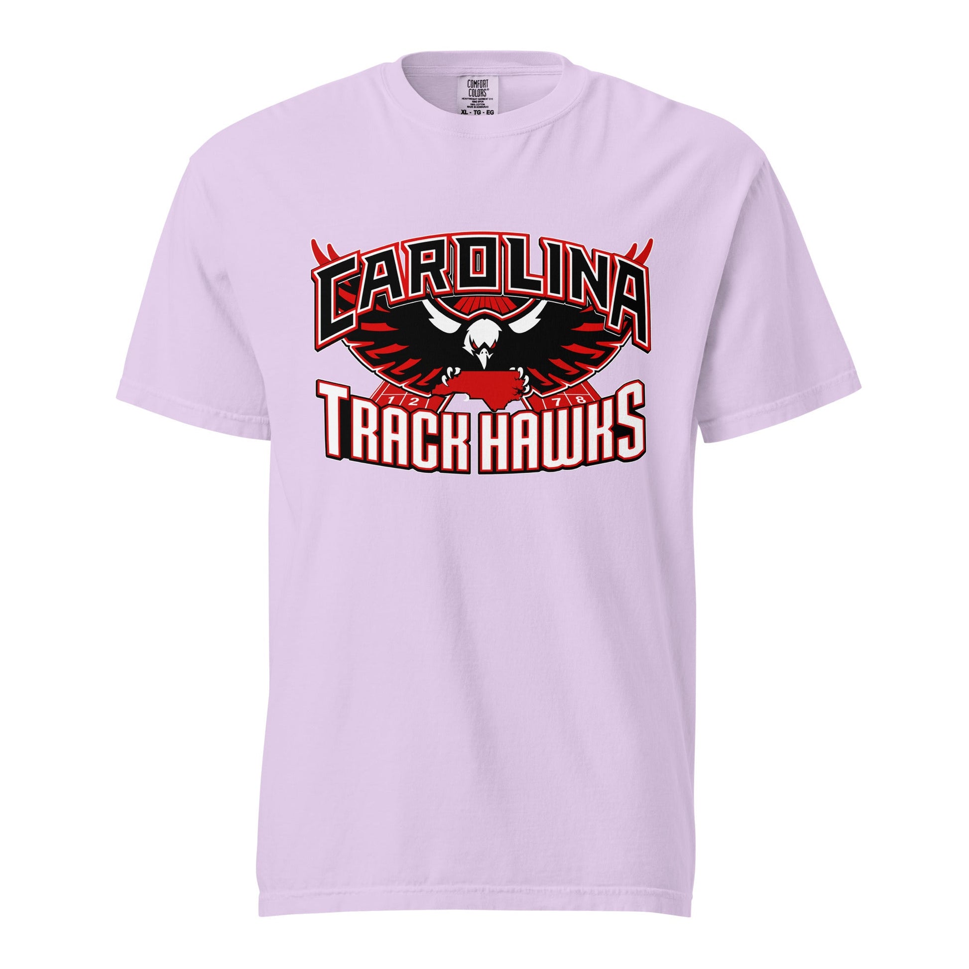 Signature | Comfort Colors T-Shirt | Carolina track Hawks | Emblem Logo
