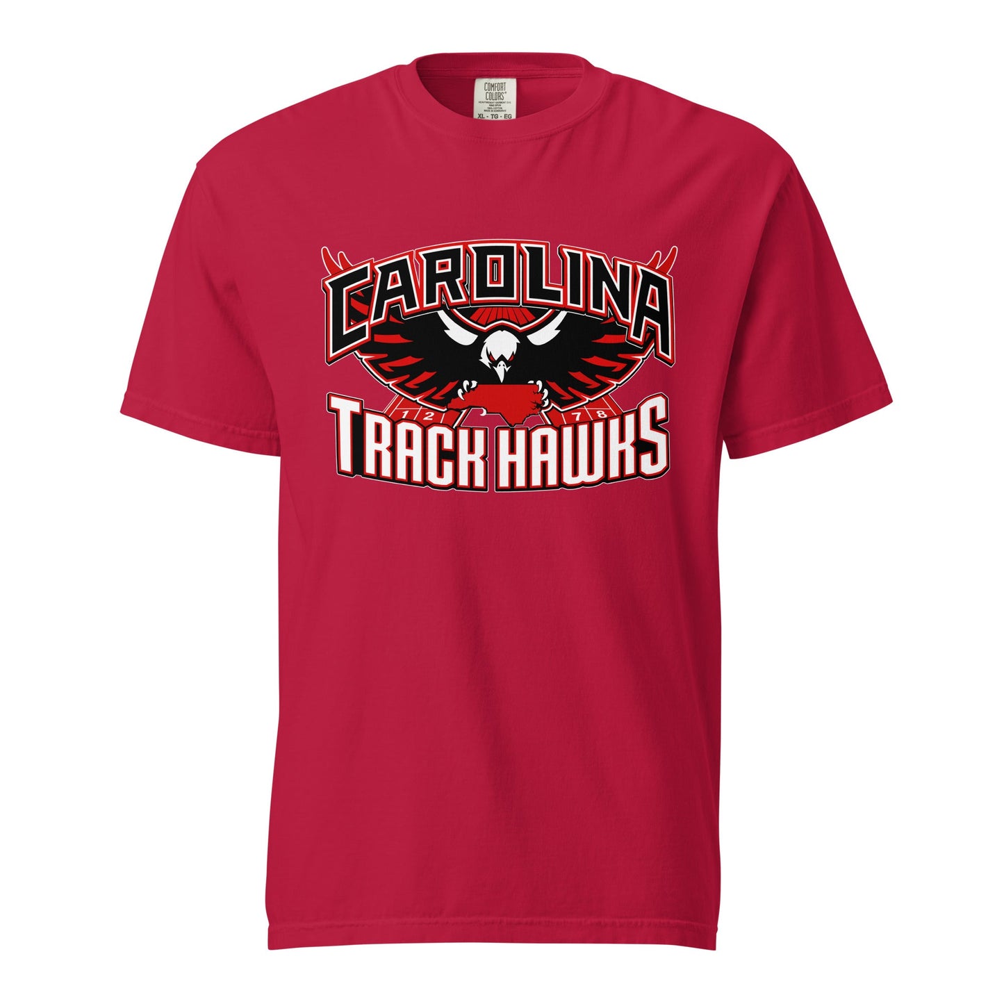 Signature | Comfort Colors T-Shirt | Carolina track Hawks | Emblem Logo
