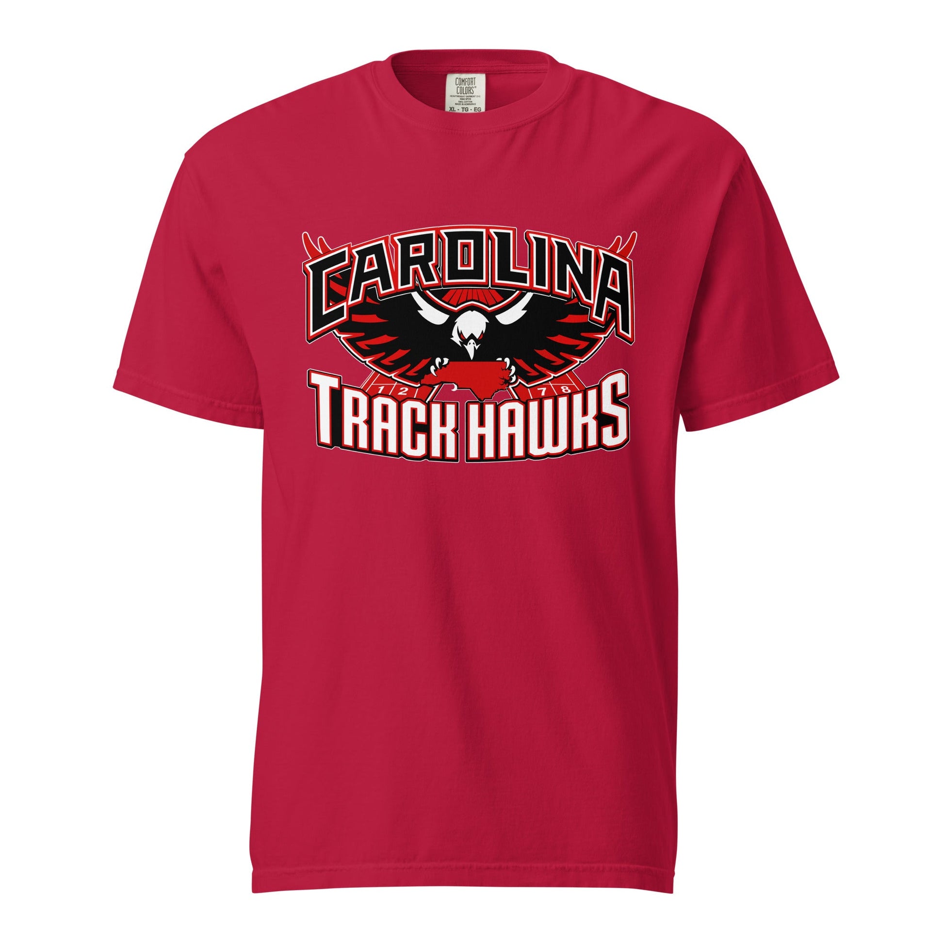 Signature | Comfort Colors T-Shirt | Carolina track Hawks | Emblem Logo