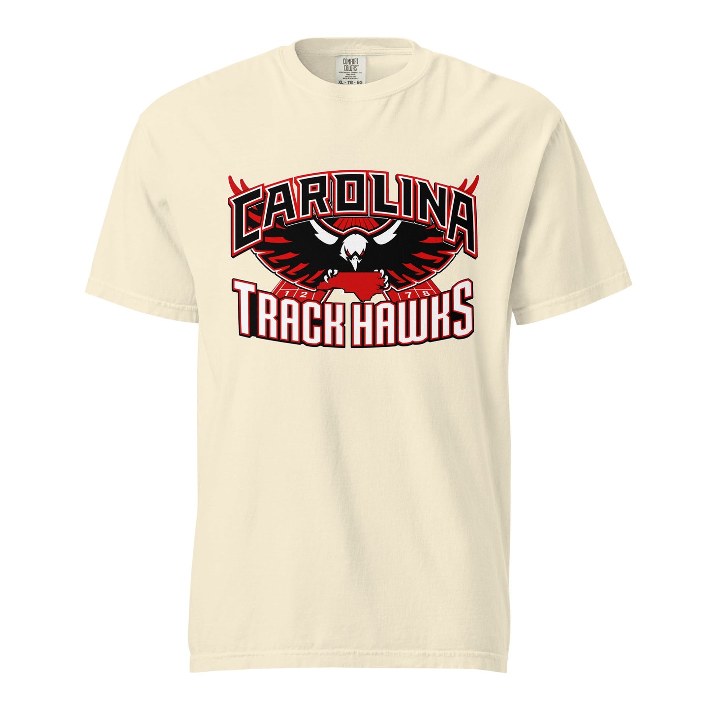 Signature | Comfort Colors T-Shirt | Carolina track Hawks | Emblem Logo