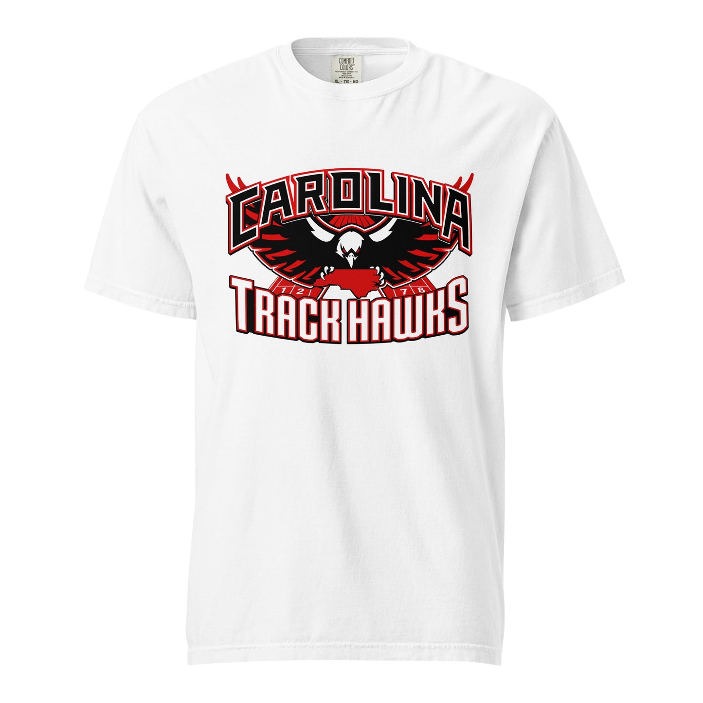 Signature | Comfort Colors T-Shirt | Carolina track Hawks | Emblem Logo