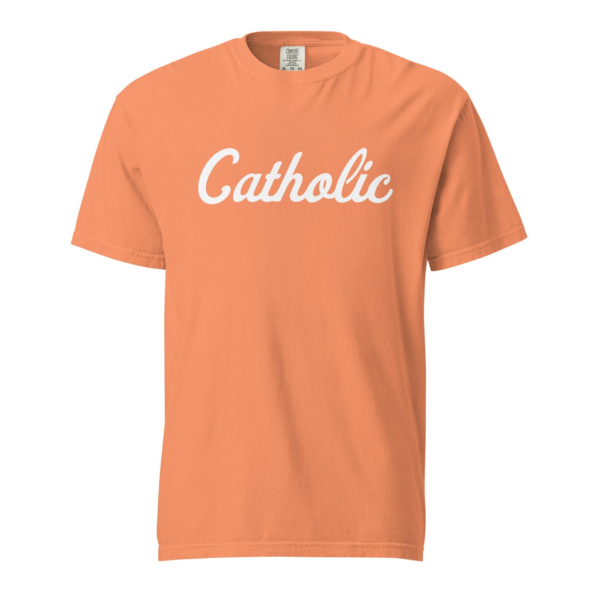 Signature | Comfort Colors T-Shirt | Catholic High School | Script Logo