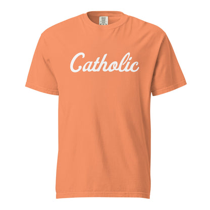 Signature | Comfort Colors T-Shirt | Catholic High School | Script Logo