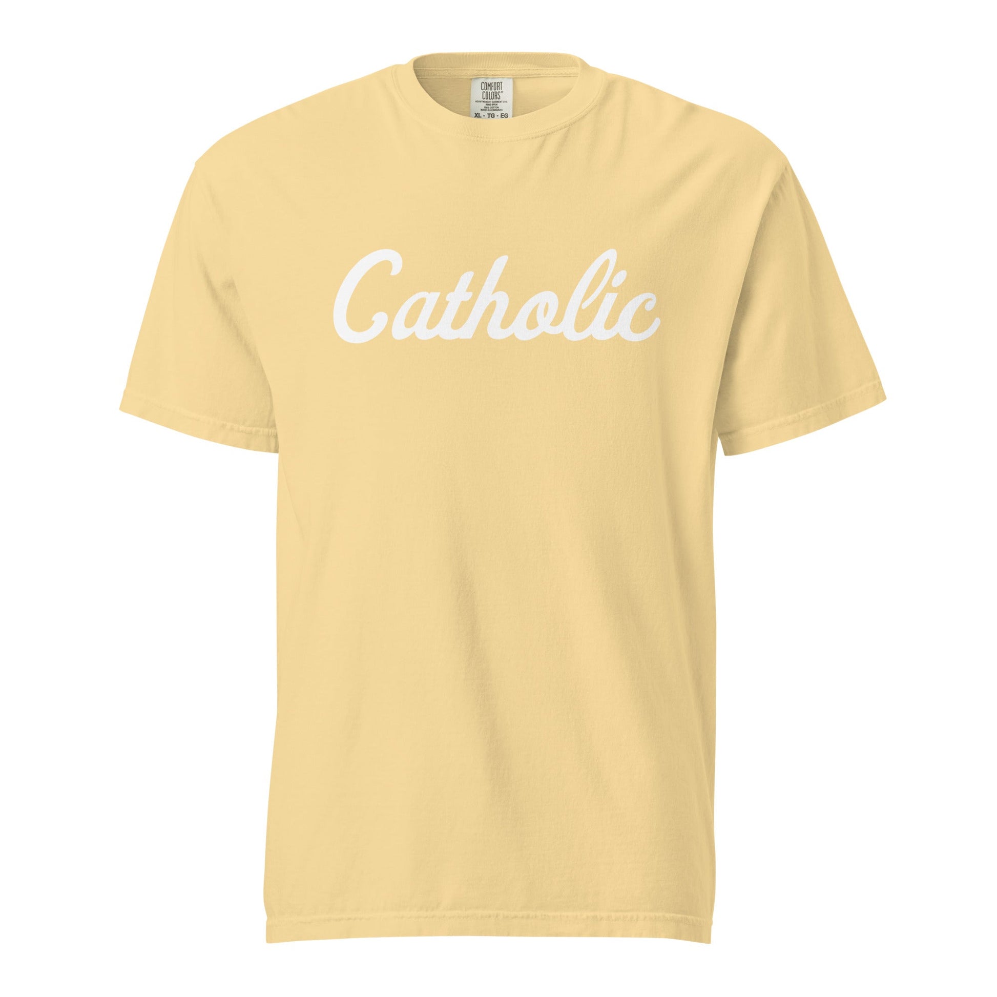 Signature | Comfort Colors T-Shirt | Catholic High School | Script Logo