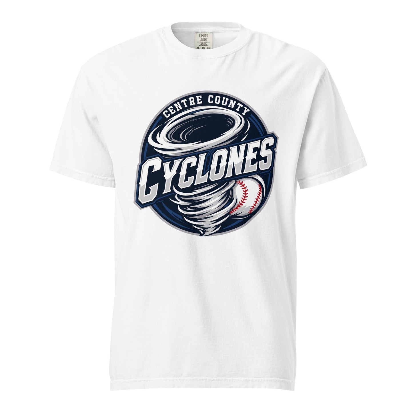 Signature | Comfort Colors T-Shirt | Centre County Cyclones | Badge Logo