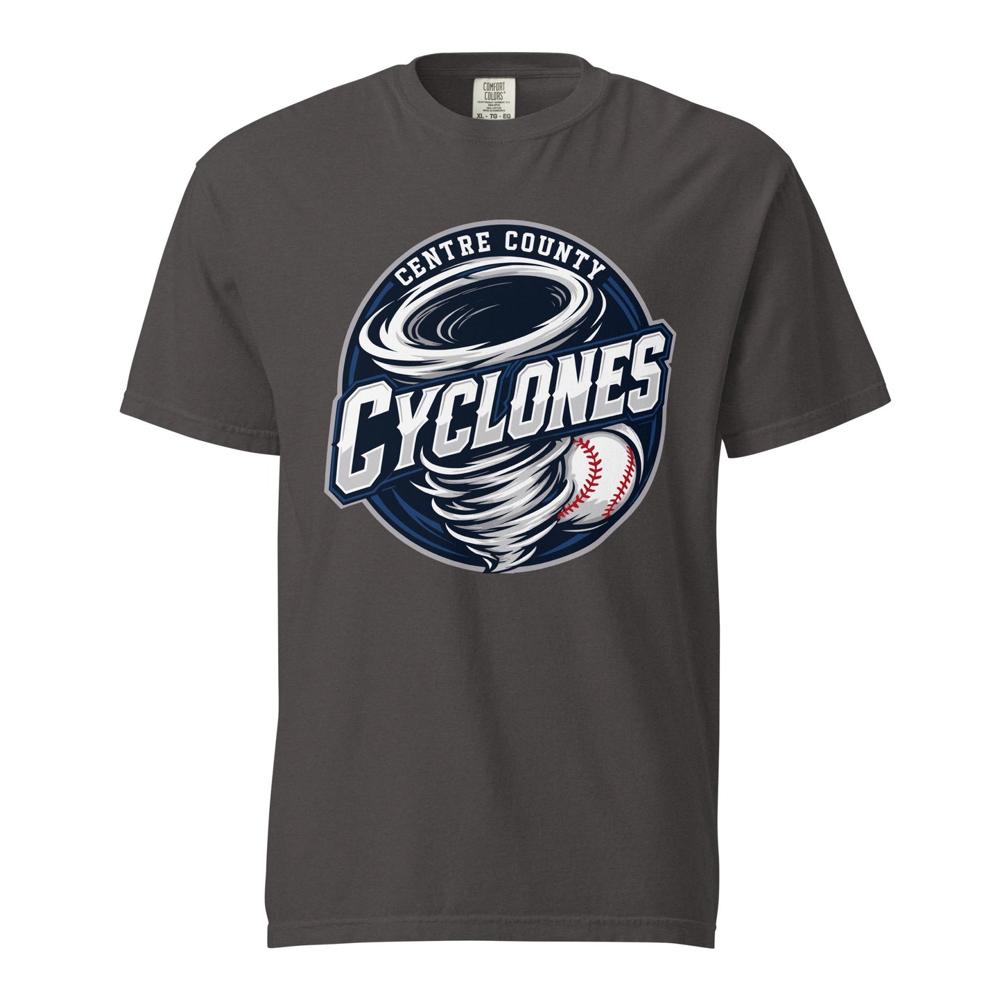Signature | Comfort Colors T-Shirt | Centre County Cyclones | Badge Logo