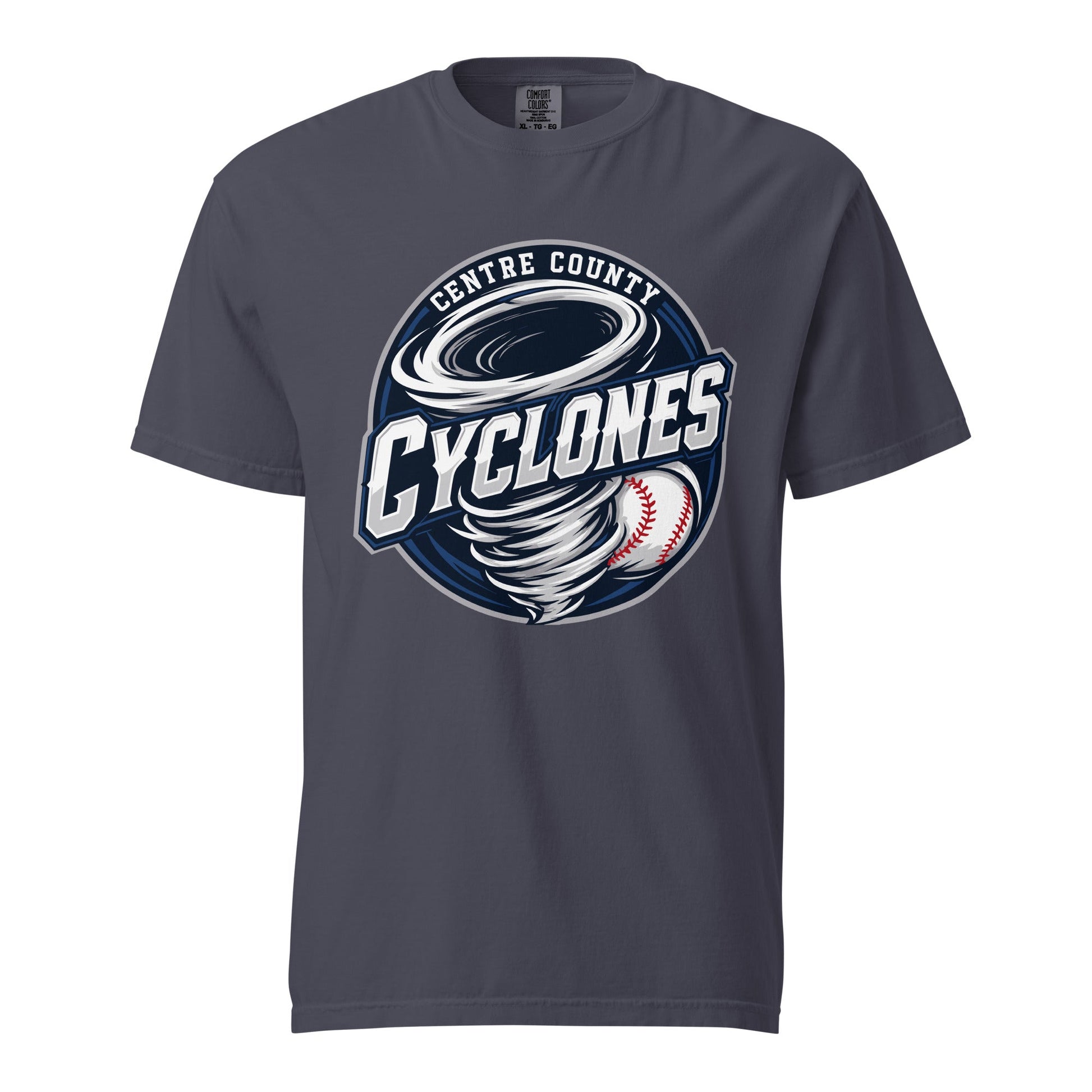 Signature | Comfort Colors T-Shirt | Centre County Cyclones | Badge Logo