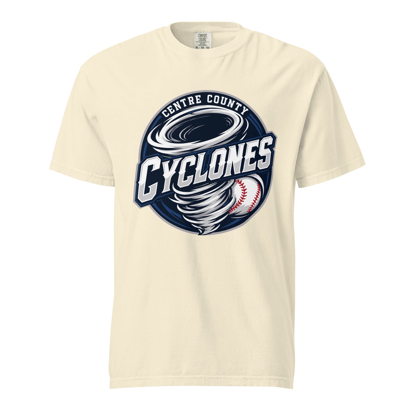 Signature | Comfort Colors T-Shirt | Centre County Cyclones | Badge Logo