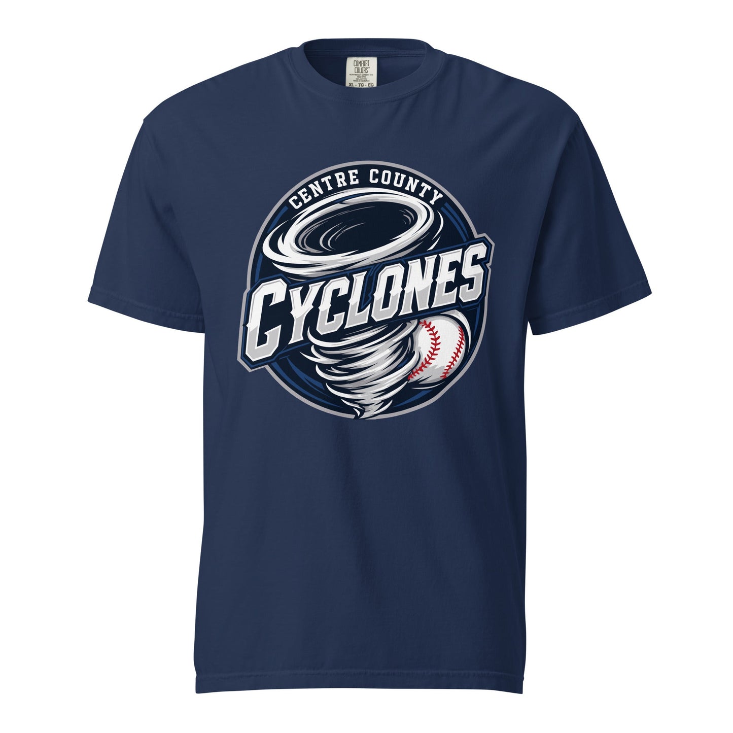 Signature | Comfort Colors T-Shirt | Centre County Cyclones | Badge Logo
