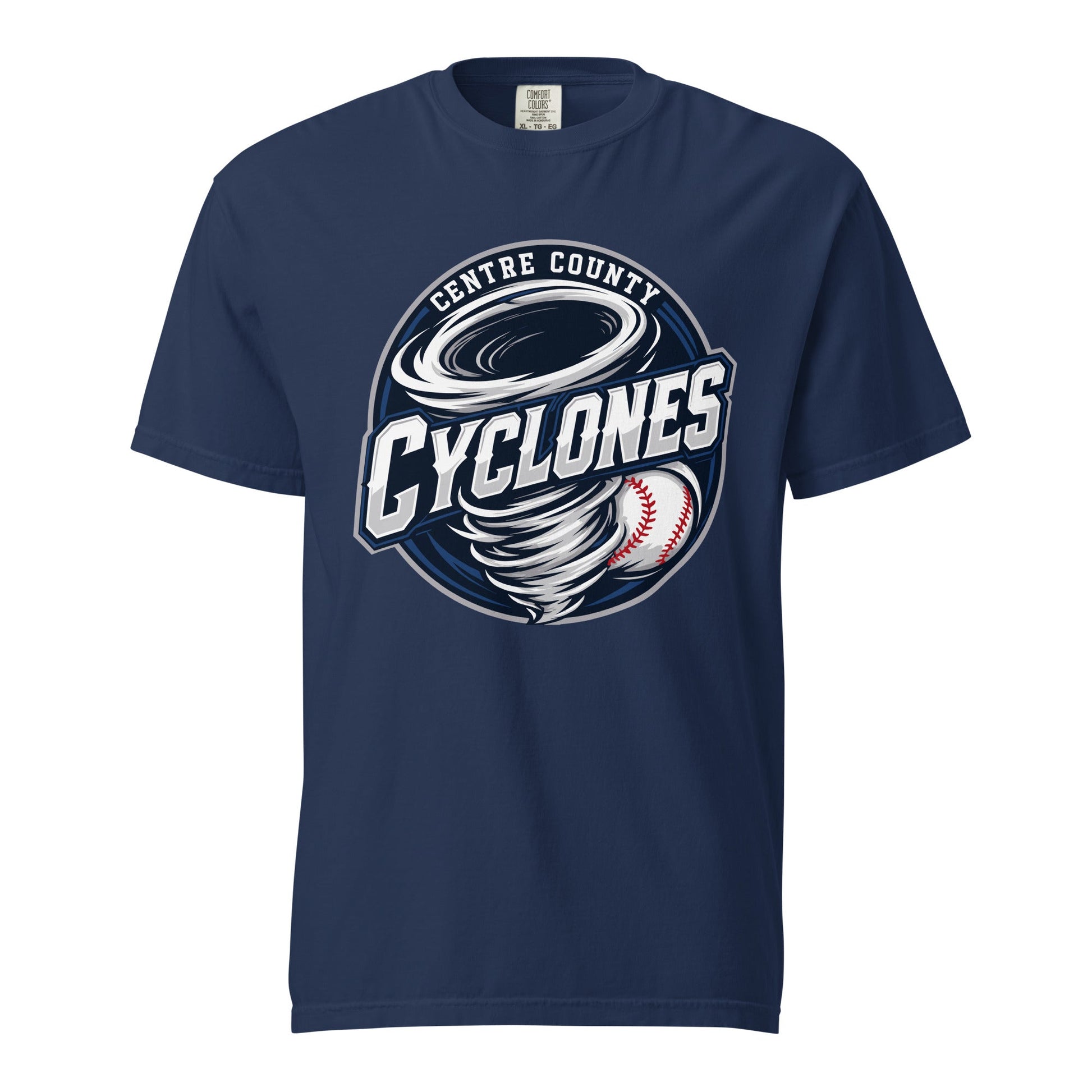 Signature | Comfort Colors T-Shirt | Centre County Cyclones | Badge Logo