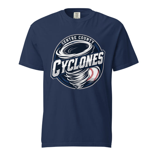Signature | Comfort Colors T-Shirt | Centre County Cyclones | Badge Logo