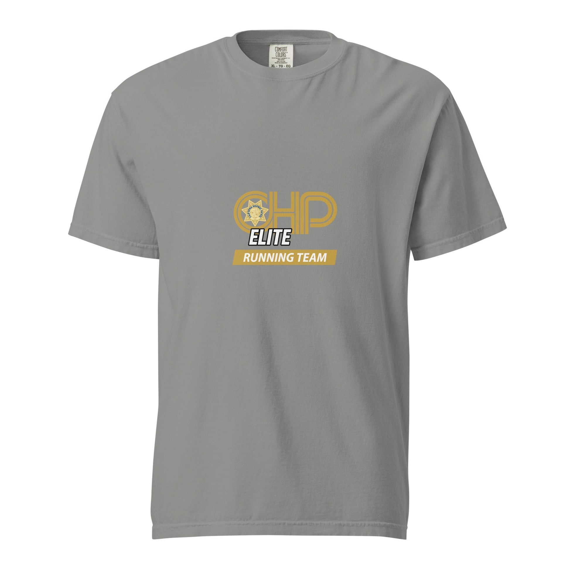 Signature | Comfort Colors T-Shirt | CHP Elite Running Team | Runner Crest Logo