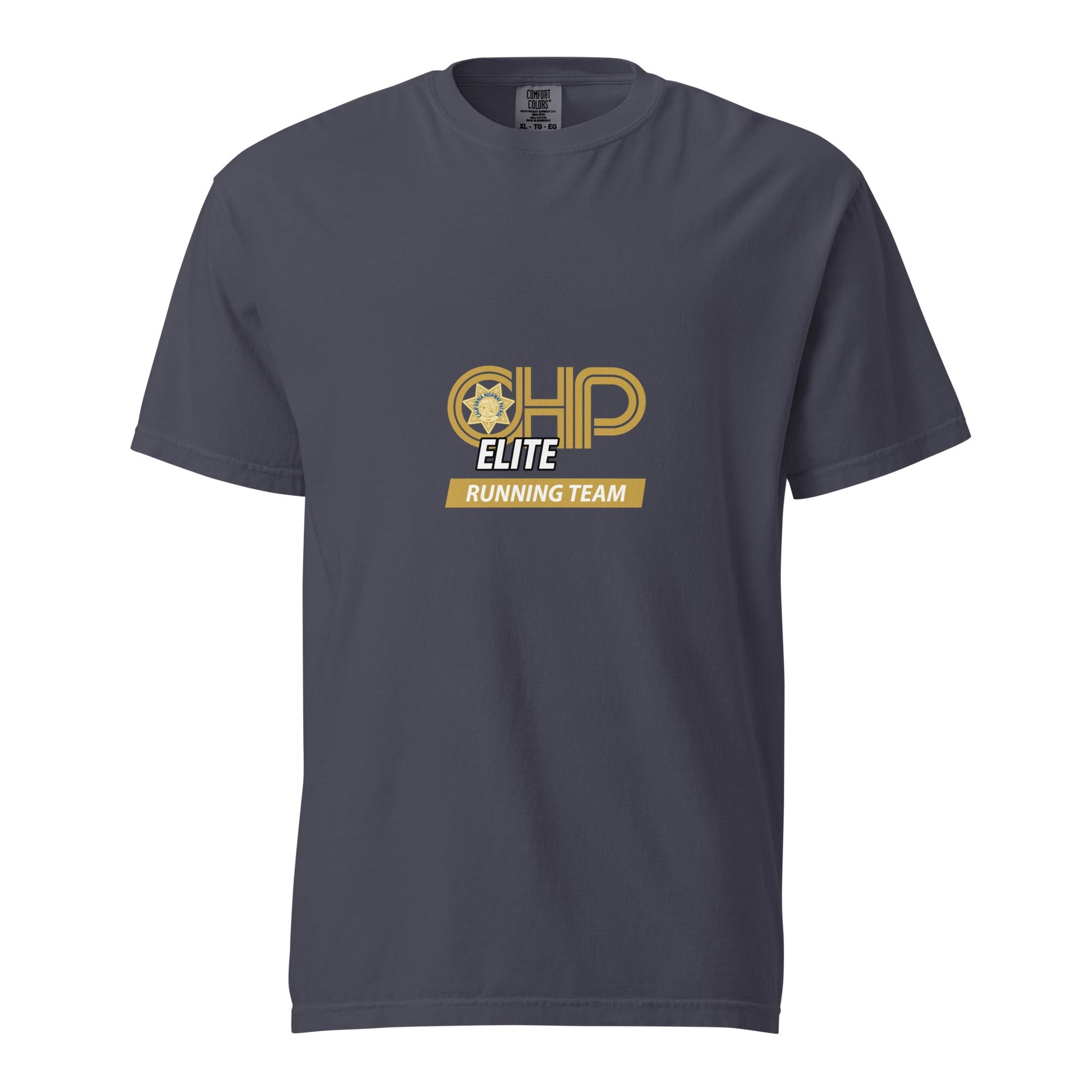 Signature | Comfort Colors T-Shirt | CHP Elite Running Team | Runner Crest Logo