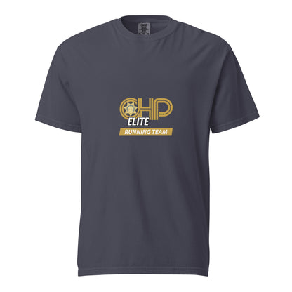 Signature | Comfort Colors T-Shirt | CHP Elite Running Team | Runner Crest Logo