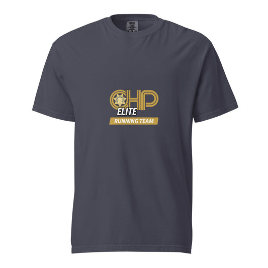 Signature | Comfort Colors T-Shirt | CHP Elite Running Team | Runner Crest Logo