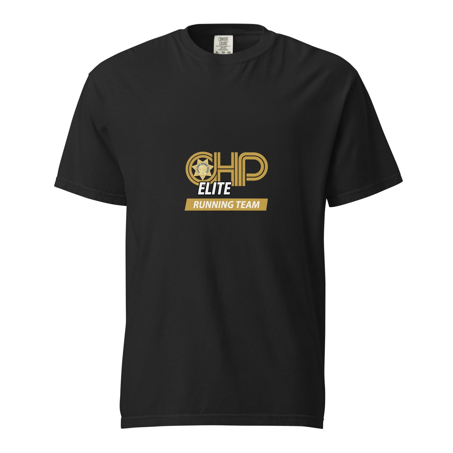 Signature | Comfort Colors T-Shirt | CHP Elite Running Team | Runner Crest Logo