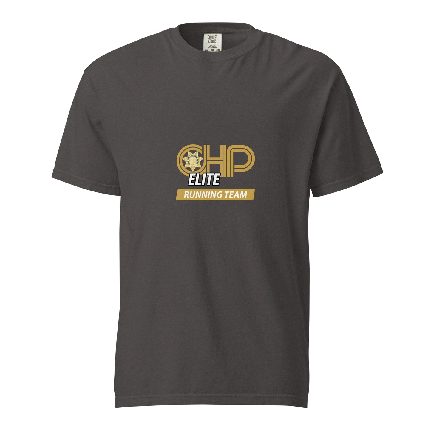 Signature | Comfort Colors T-Shirt | CHP Elite Running Team | Runner Crest Logo