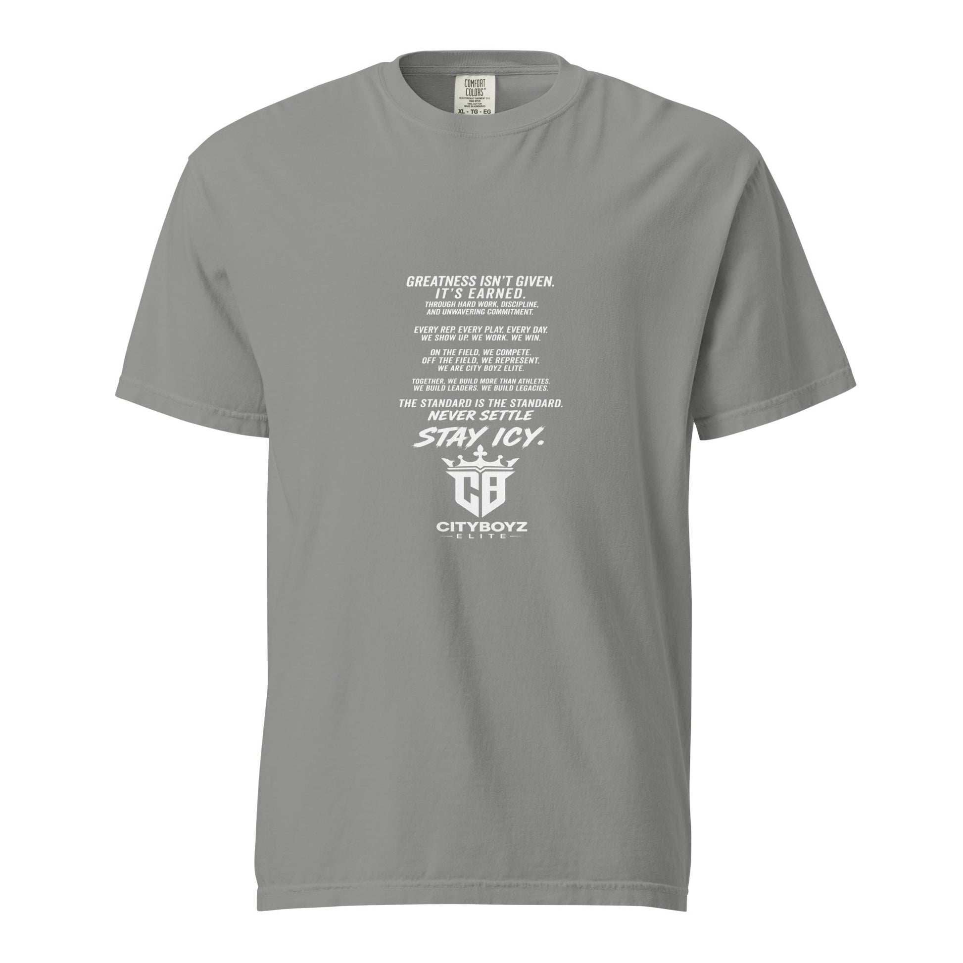 Signature | Comfort Colors T-Shirt | City Boyz Elite | Legacy Builder Mark Logo