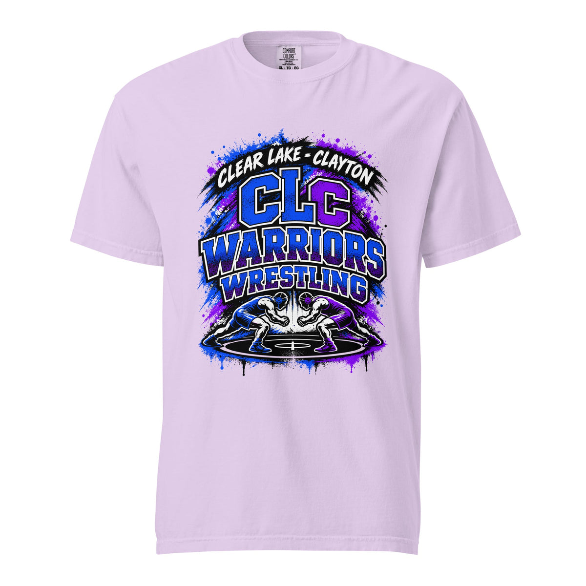 Signature | Comfort Colors T-Shirt | Clear Lake - Clayton Wrestling | Apex Logo