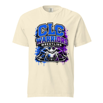 Signature | Comfort Colors T-Shirt | Clear Lake - Clayton Wrestling | Emblem Logo