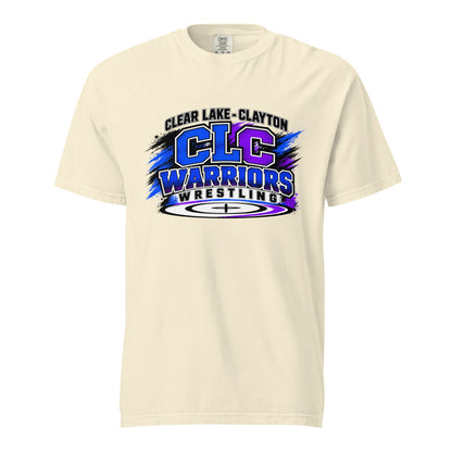 Signature | Comfort Colors T-Shirt | Clear Lake - Clayton Wrestling | Vanguard Logo