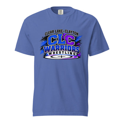 Signature | Comfort Colors T-Shirt | Clear Lake - Clayton Wrestling | Vanguard Logo