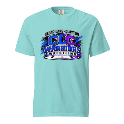 Signature | Comfort Colors T-Shirt | Clear Lake - Clayton Wrestling | Vanguard Logo
