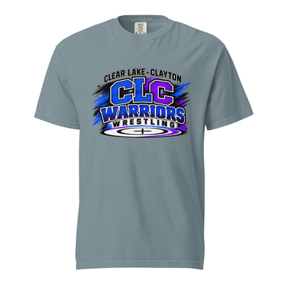 Signature | Comfort Colors T-Shirt | Clear Lake - Clayton Wrestling | Vanguard Logo
