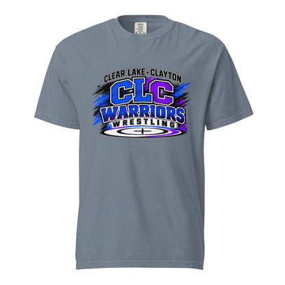 Signature | Comfort Colors T-Shirt | Clear Lake - Clayton Wrestling | Vanguard Logo