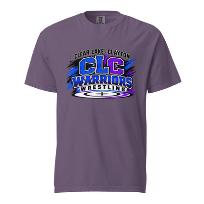 Signature | Comfort Colors T-Shirt | Clear Lake - Clayton Wrestling | Vanguard Logo