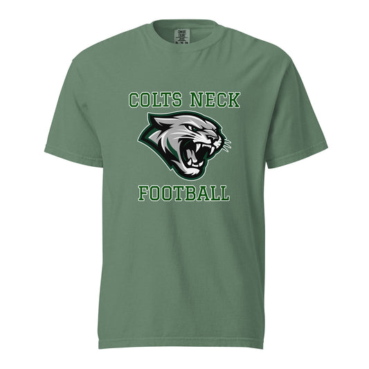 Signature | Comfort Colors T-Shirt | Colts Neck Cougars | Youth Tackle Football (AYF) | Green Predator Logo