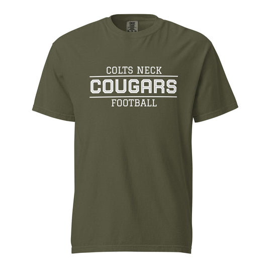 Signature | Comfort Colors T-Shirt | Colts Neck Cougars | Youth Tackle Football (AYF) | Script Logo