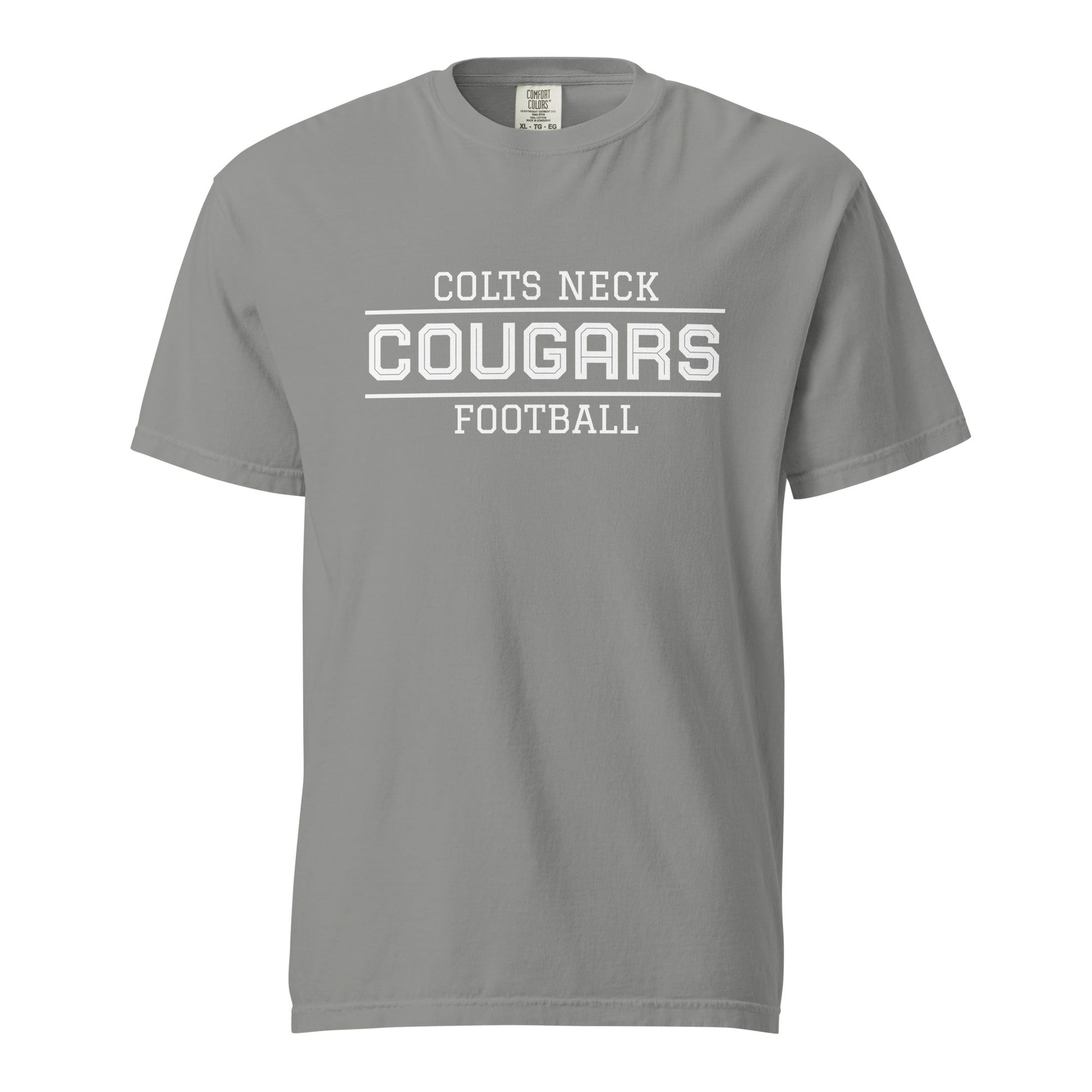 Signature | Comfort Colors T-Shirt | Colts Neck Cougars | Youth Tackle Football (AYF) | Script Logo
