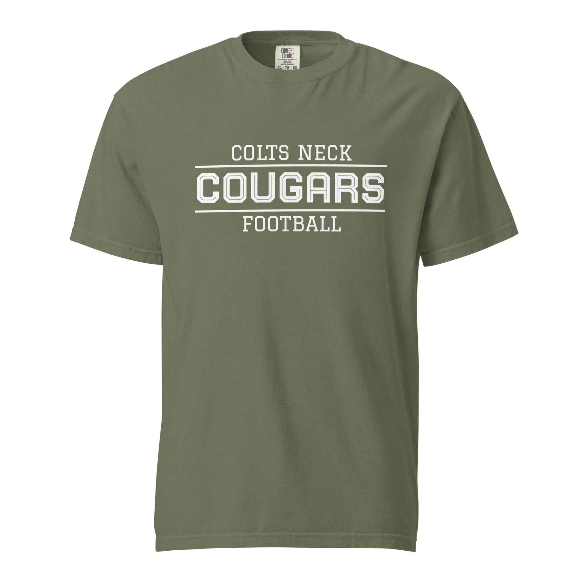 Signature | Comfort Colors T-Shirt | Colts Neck Cougars | Youth Tackle Football (AYF) | Script Logo