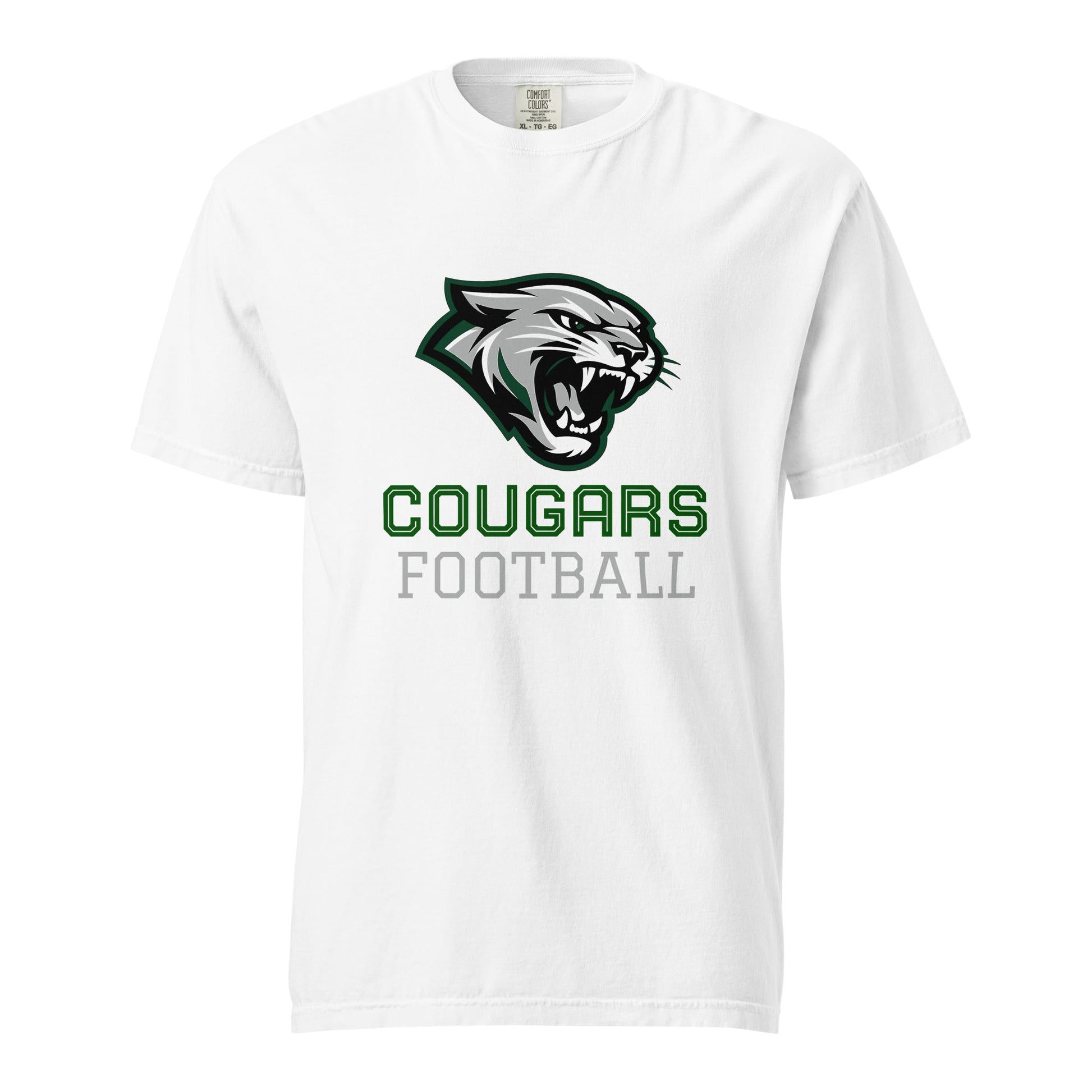 Signature | Comfort Colors T-Shirt | Colts Neck Cougars | Youth Tackle Football (AYF) | Strike Mascot Logo