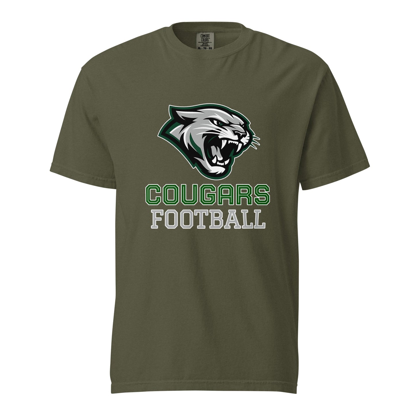 Signature | Comfort Colors T-Shirt | Colts Neck Cougars | Youth Tackle Football (AYF) | Strike Mascot Logo