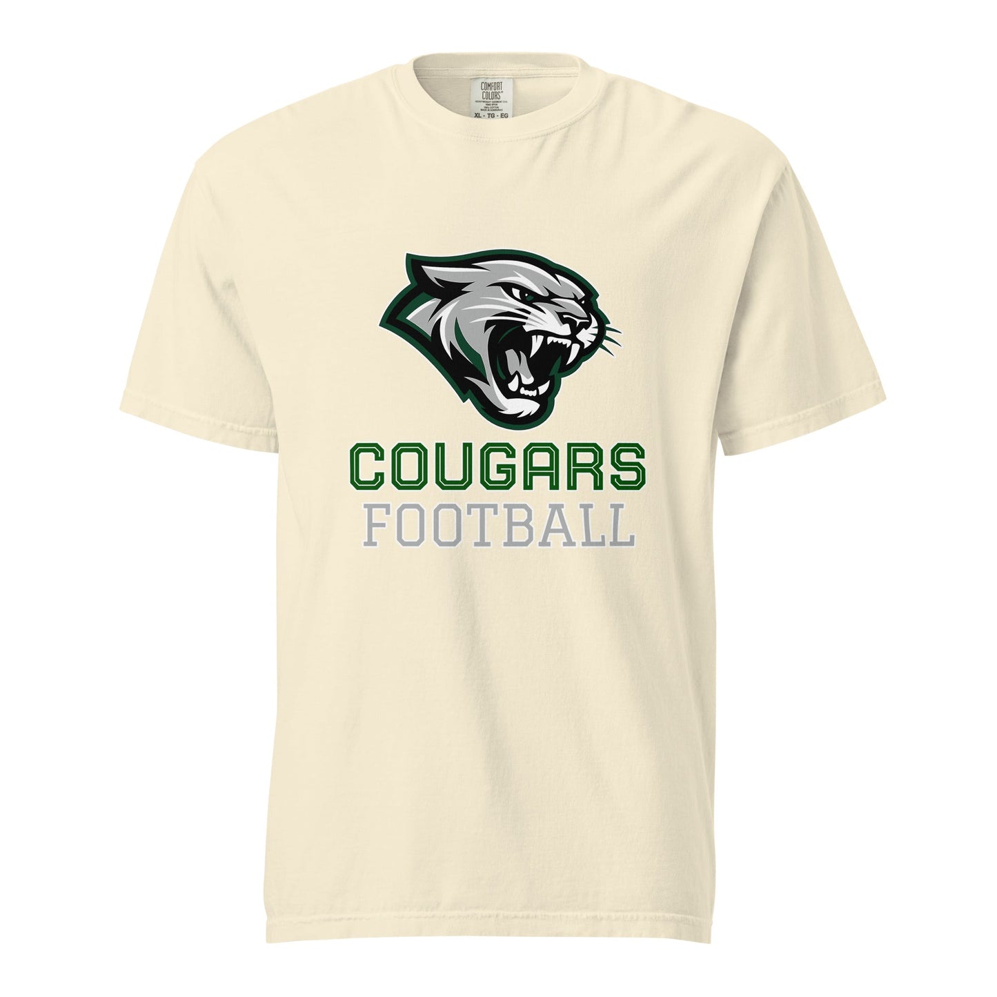 Signature | Comfort Colors T-Shirt | Colts Neck Cougars | Youth Tackle Football (AYF) | Strike Mascot Logo