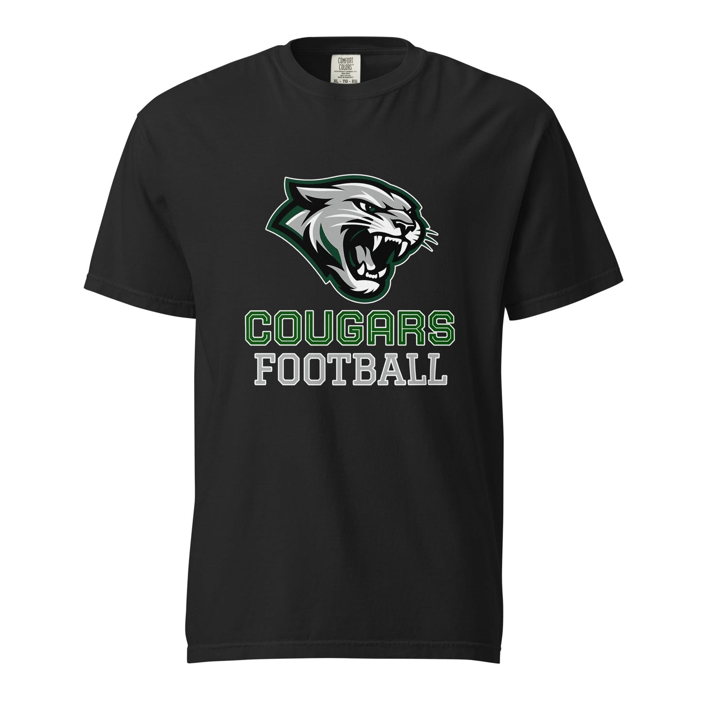 Signature | Comfort Colors T-Shirt | Colts Neck Cougars | Youth Tackle Football (AYF) | Strike Mascot Logo