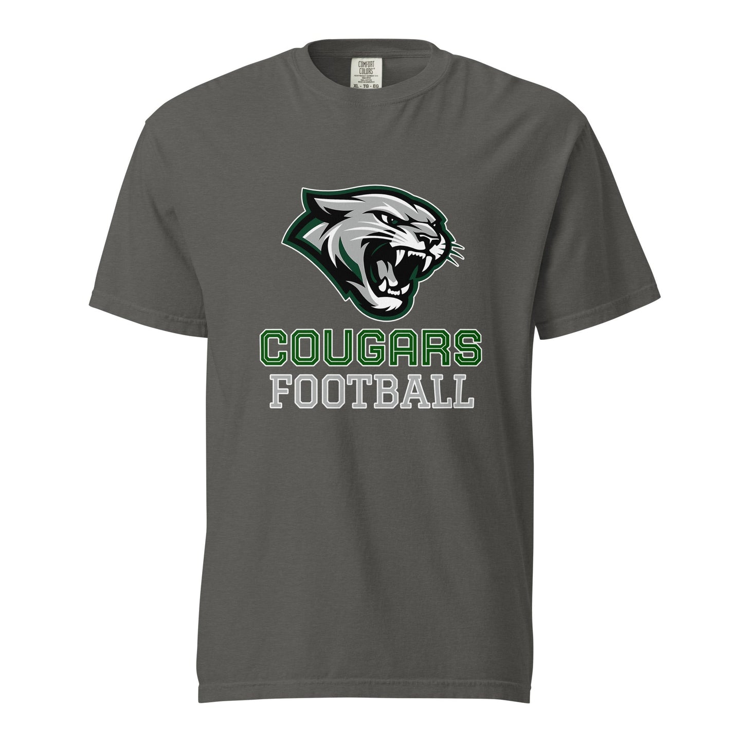 Signature | Comfort Colors T-Shirt | Colts Neck Cougars | Youth Tackle Football (AYF) | Strike Mascot Logo