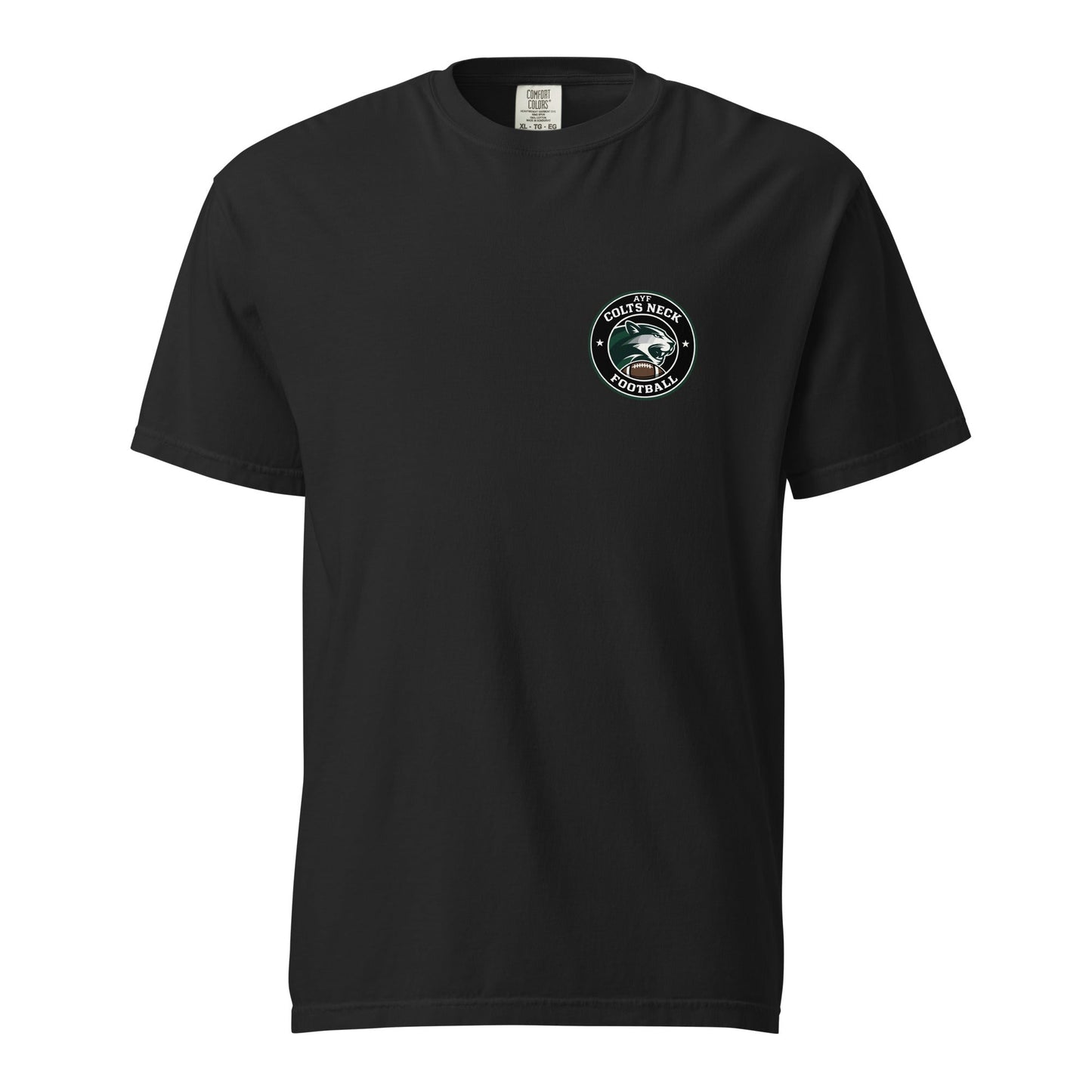 Signature | Comfort Colors T-Shirt | Colts Neck Cougars | Youth Tackle Football (AYF) | Varsity Badge Logo