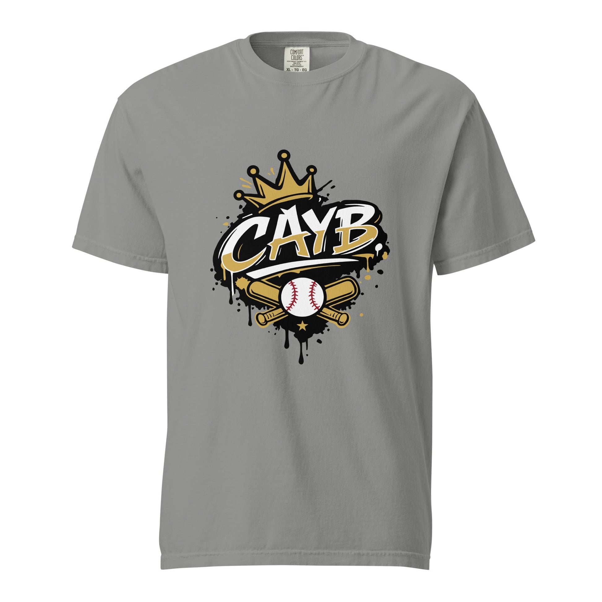 Signature | Comfort Colors T-Shirt | Conroe Area Youth Baseball | Crown Logo