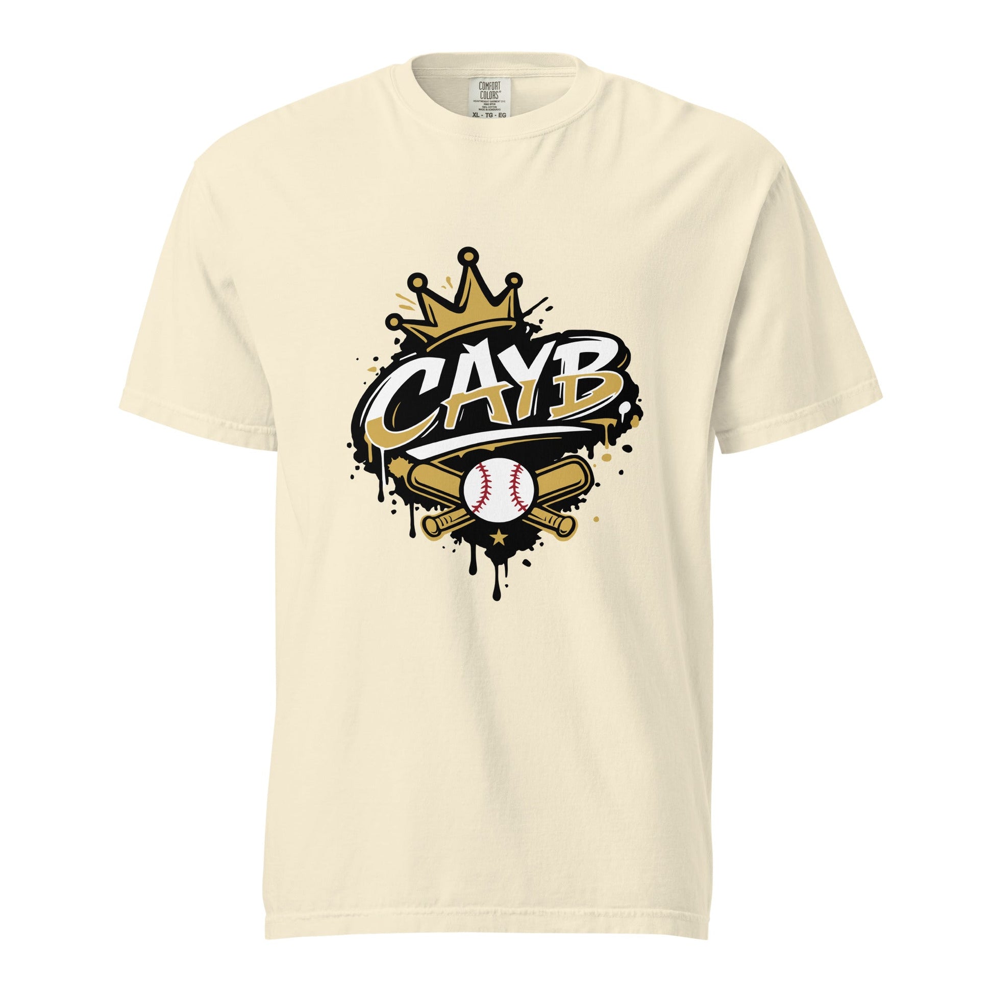 Signature | Comfort Colors T-Shirt | Conroe Area Youth Baseball | Crown Logo