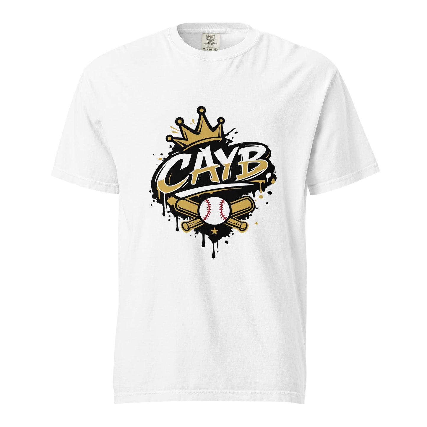 Signature | Comfort Colors T-Shirt | Conroe Area Youth Baseball | Crown Logo