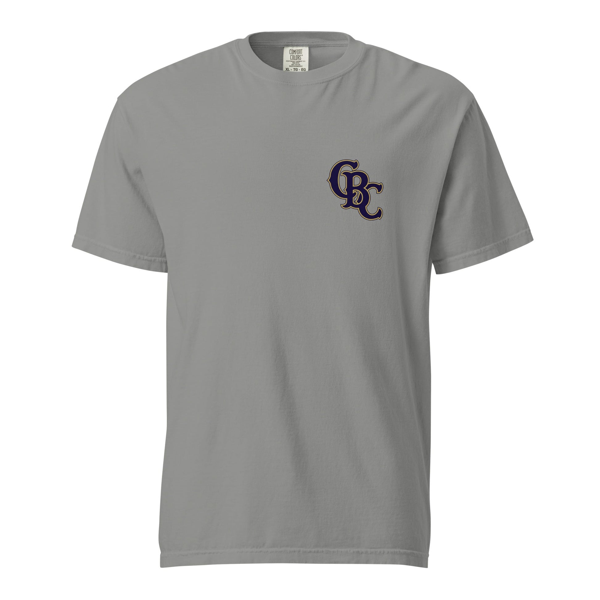 Signature | Comfort Colors T-Shirt | Cougar Baseball Club | CBC Navy Logo