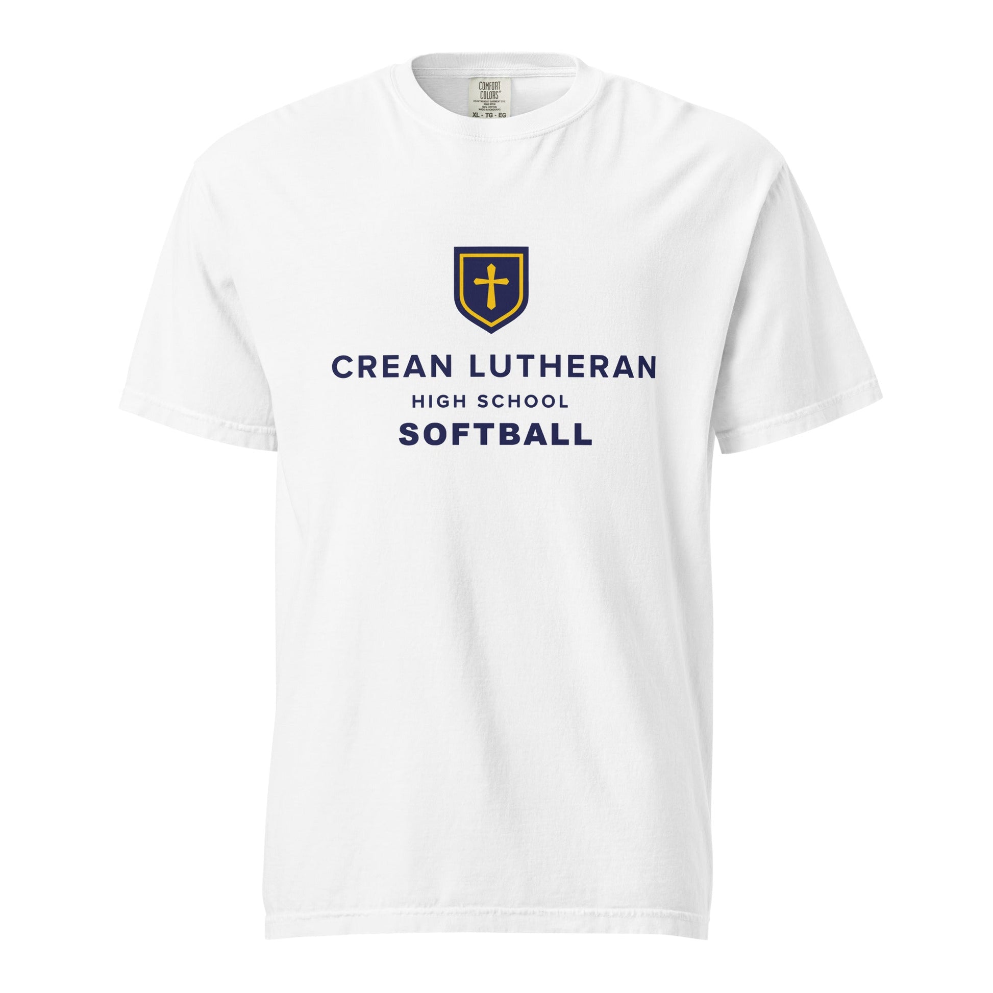 Signature | Comfort Colors T-Shirt | Crean Lutheran Softball | CLHS SB Logo