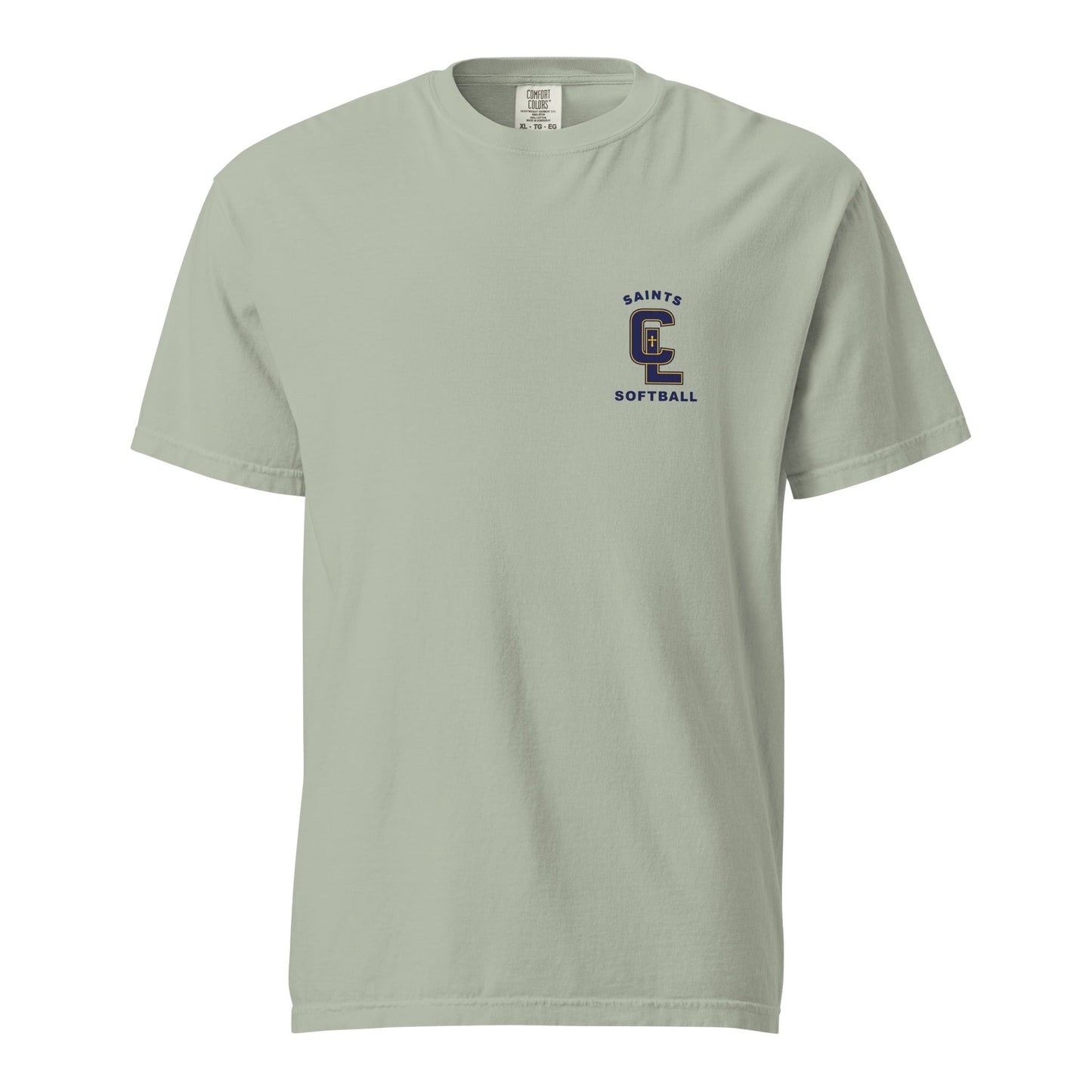 Signature | Comfort Colors T-Shirt | Crean Lutheran Softball | Navy CL Softball Logo